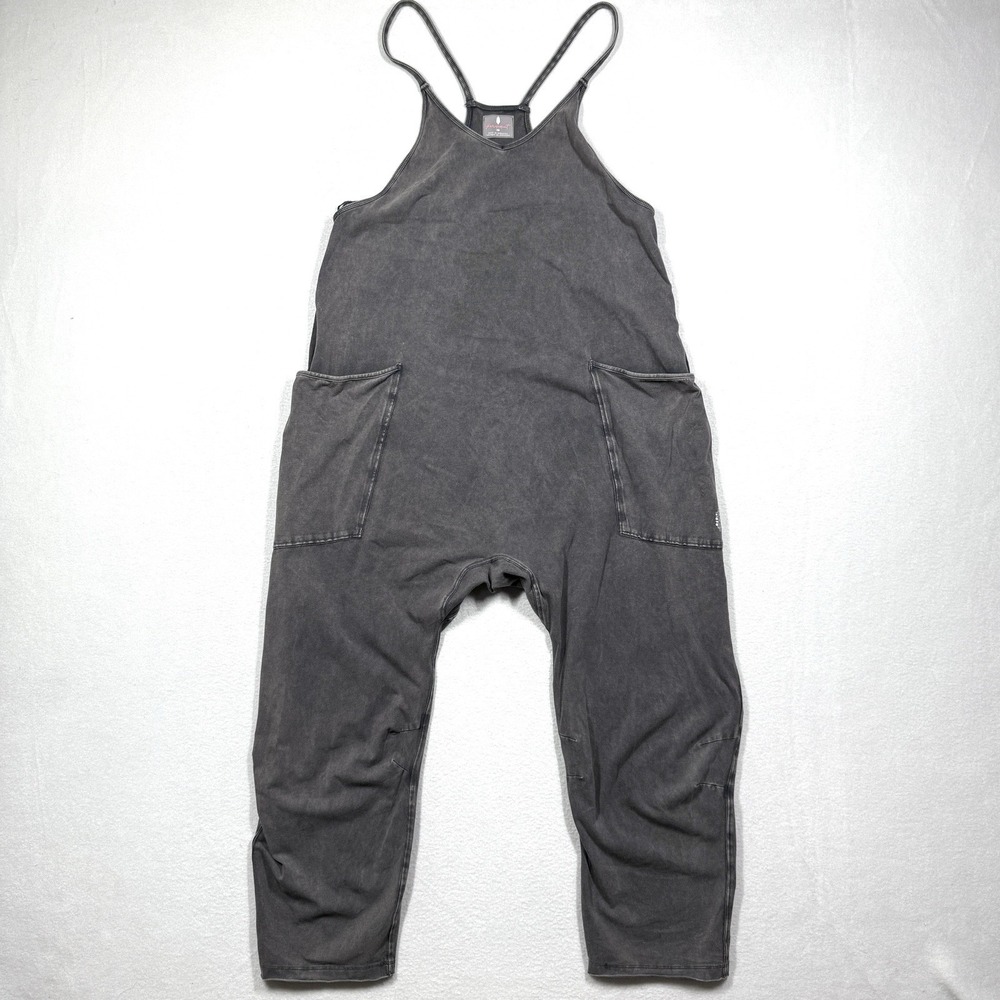 Free People Movement Jumpsuit XS Hot Shot One Piece Washed Black Charcoal Grey